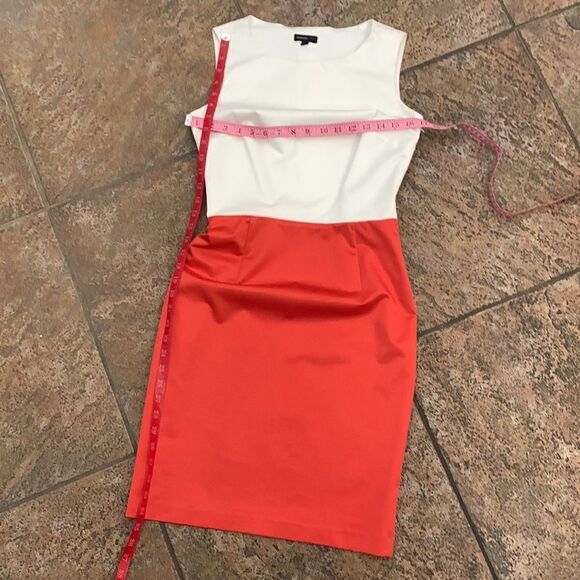 Georgiou Studio Size 2 Orange Cream Scoop Neck Side Zipper Lined Darts Belt - Picture 11 of 11